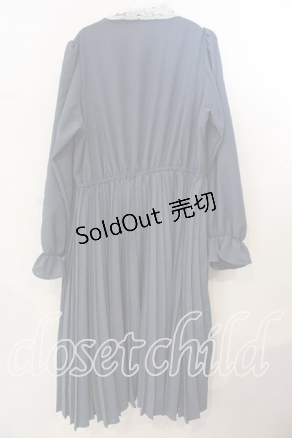 画像3: m petit by misako / AM*レースエリプリーツワンピース 3L アオ O-25-12-19-066-LO-OP-OW-OS (3)