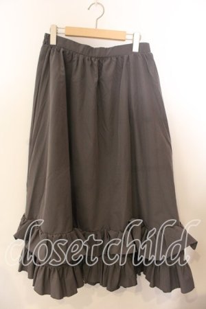 画像: FLC / 皆方由衣コラボ/ティアードスカート LL グレー O-25-12-19-072-0-SK-OW-OS