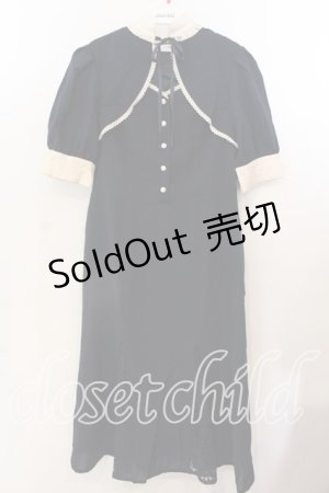 画像: an another angelus / レース使いフロント開きマーメイドワンピース F ネイビー O-25-12-19-009-CA-OP-OW-OS