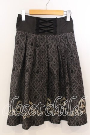 画像: axes femme / Disneyダークオーナメント柄スカート M クロ O-25-12-19-012-AX-SK-OW-OS