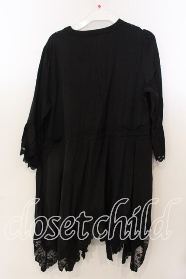 画像3: axes femme / フィッシュテールチュニック M クロ O-25-12-19-015-AX-OP-OW-OS (3)