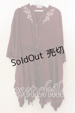 画像: axes femme / フィッシュテールチュニック M ワイン O-25-12-19-016-AX-OP-OW-OS