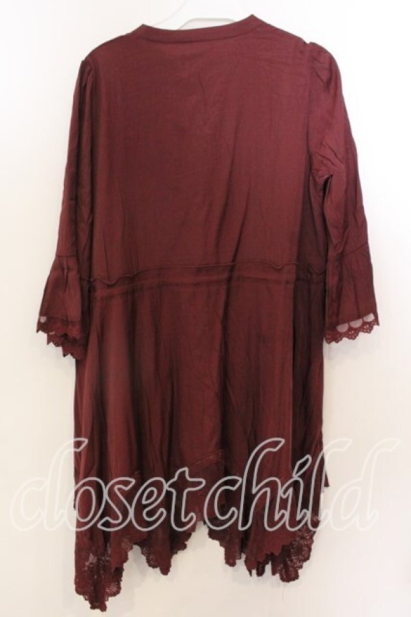 画像3: axes femme / フィッシュテールチュニック M ワイン O-25-12-19-016-AX-OP-OW-OS (3)