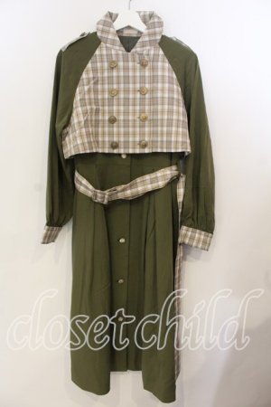 画像: axes femme POETIQUE / 2WAYバイカラーコート M グリーン O-25-12-19-019-AX-CO-OW-OS