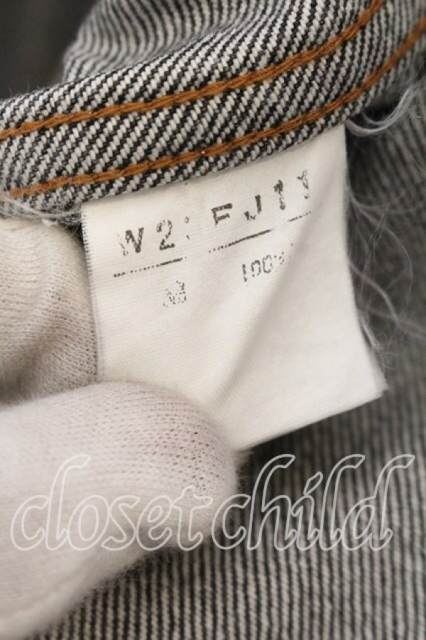 画像3: WONDERFUL WORLD / ロゴ刺繍デニムジャケット  クロ O-25-12-19-024-LO-JA-OW-OS (3)