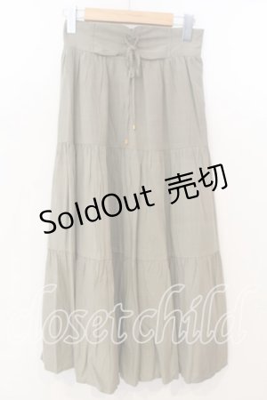 画像: F i.n.t / ティアードスカート F グリーン O-25-12-19-003-0-SK-OW-OS