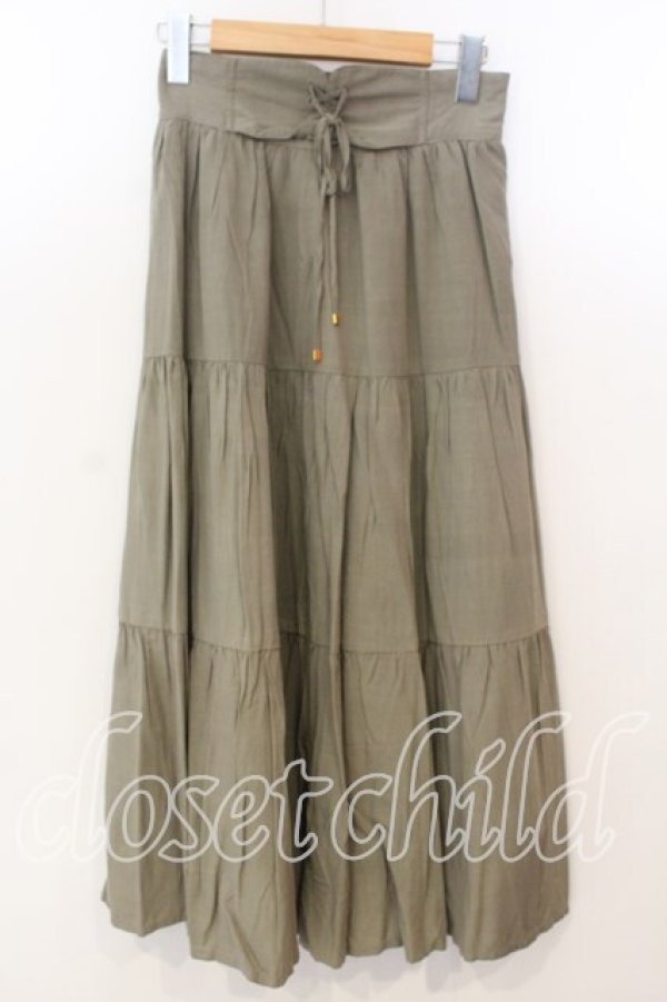 画像1: F i.n.t / ティアードスカート F グリーン O-25-12-19-003-0-SK-OW-OS (1)