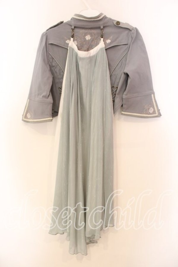 画像4: Ozz oneste / Star wizardマント付きショートジャケット  ブルーグレー O-25-12-20-028-OO-TO-OW-OS (4)