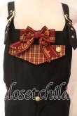 画像2: ALICE and the PIRATES / クリスのもこもこワッペンサロペットパンツ  クロ O-25-12-20-004-PA-PA-OW-OS (2)