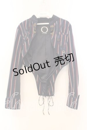 画像: Ozz oneste / ストライプショートジャケット  ネイビー O-25-12-20-031-OO-JA-OW-OS