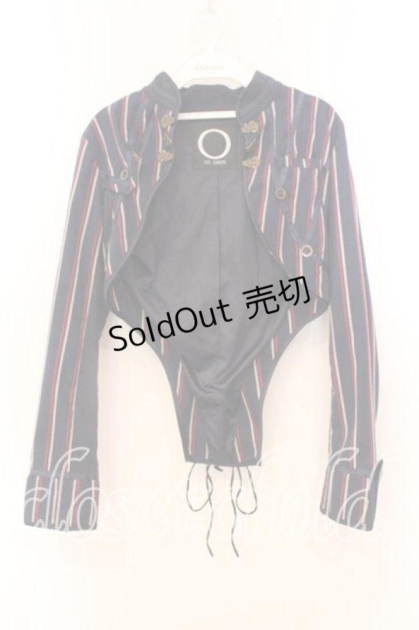 画像1: Ozz oneste / ストライプショートジャケット  ネイビー O-25-12-20-031-OO-JA-OW-OS (1)