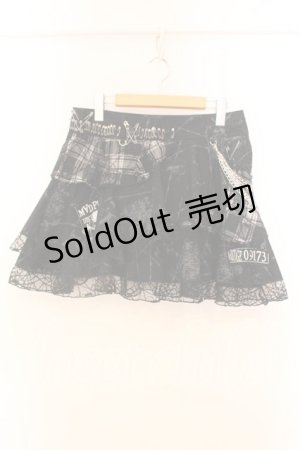 画像: MAD / パッチ配色チェックティアードスカート M ブラック O-25-12-20-033-PU-SK-OW-OS