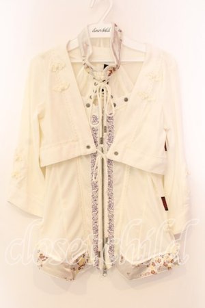 画像: Ozz oneste / チャイナキャミ＆ボレロ  アイボリー O-25-12-20-035-OO-TO-OW-OS