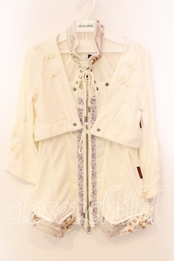 画像1: Ozz oneste / チャイナキャミ＆ボレロ  アイボリー O-25-12-20-035-OO-TO-OW-OS (1)