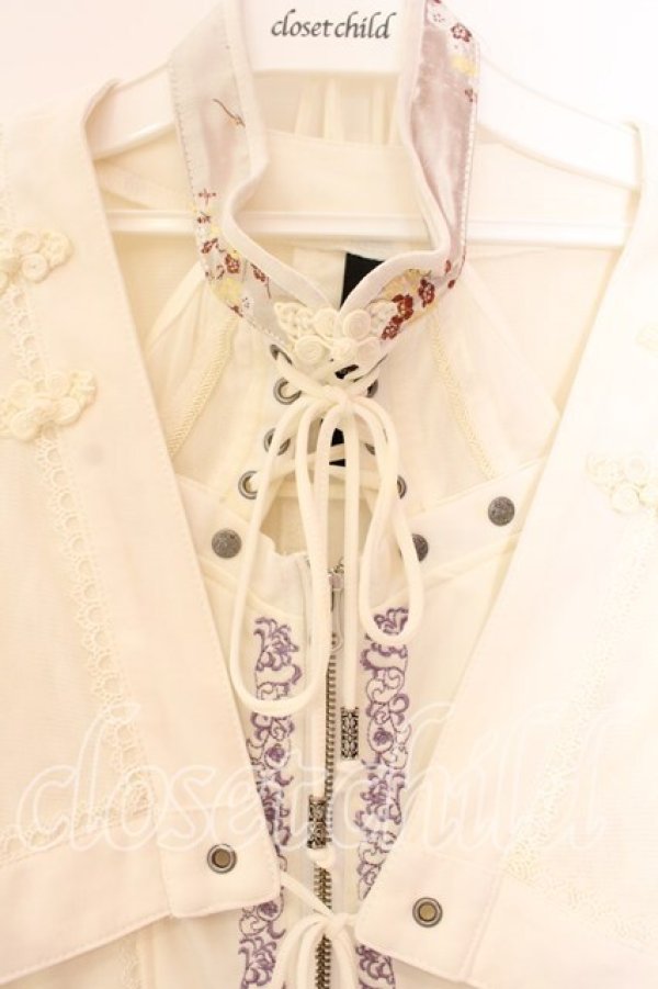 画像2: Ozz oneste / チャイナキャミ＆ボレロ  アイボリー O-25-12-20-035-OO-TO-OW-OS (2)