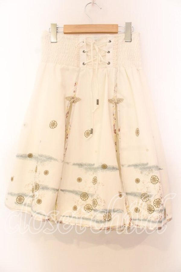 画像5: Ozz oneste / 和柄刺繍レイヤードスカート  アイボリー O-25-12-20-036-OO-SK-OW-OS (5)