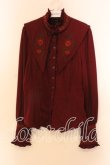 画像1: Ozz oneste / 和チャイナ刺繍裏起毛ブラウス  ワイン O-25-12-20-037-OO-BL-OW-OS (1)