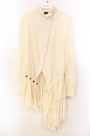 画像: Ozz oneste / 裾フリル2wayロングブラウス  アイボリー O-25-12-20-039-OO-BL-OW-OS