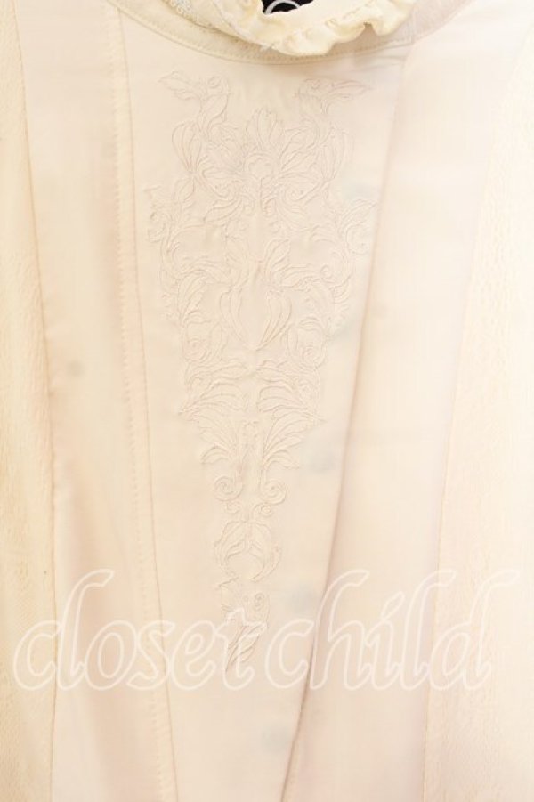 画像2: Ozz oneste / 裾フリル2wayロングブラウス  アイボリー O-25-12-20-039-OO-BL-OW-OS (2)