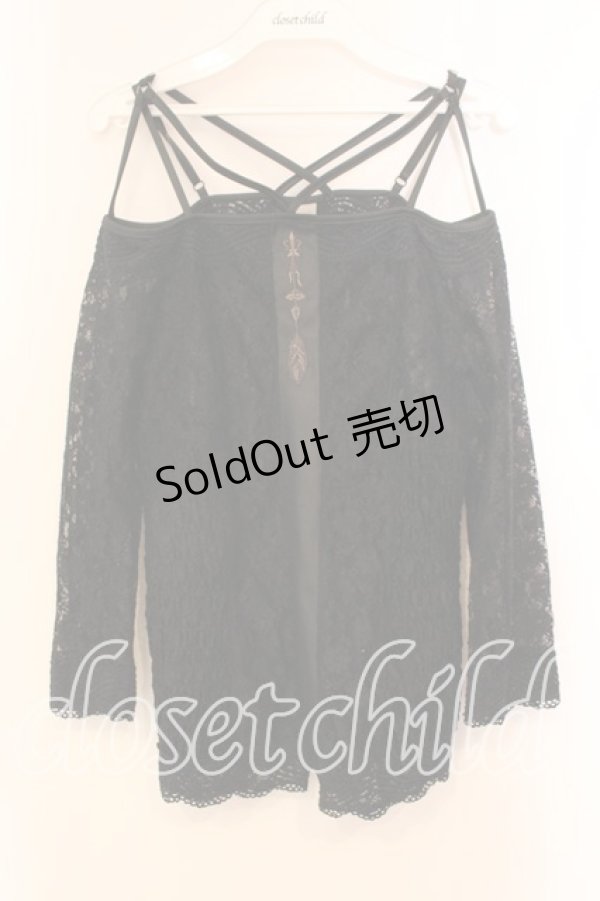 画像1: Rozen Kavalier / 総レースオフショルトップス  ブラック O-25-12-20-040-OO-TO-OW-OS (1)