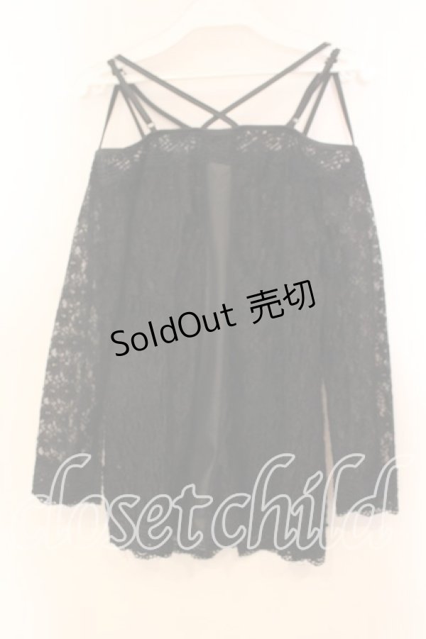 画像3: Rozen Kavalier / 総レースオフショルトップス  ブラック O-25-12-20-040-OO-TO-OW-OS (3)