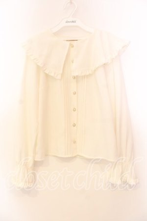 画像: Amavel / ケープ風襟ブラウス  アイボリー O-25-12-20-045-CA-BL-IG-OS