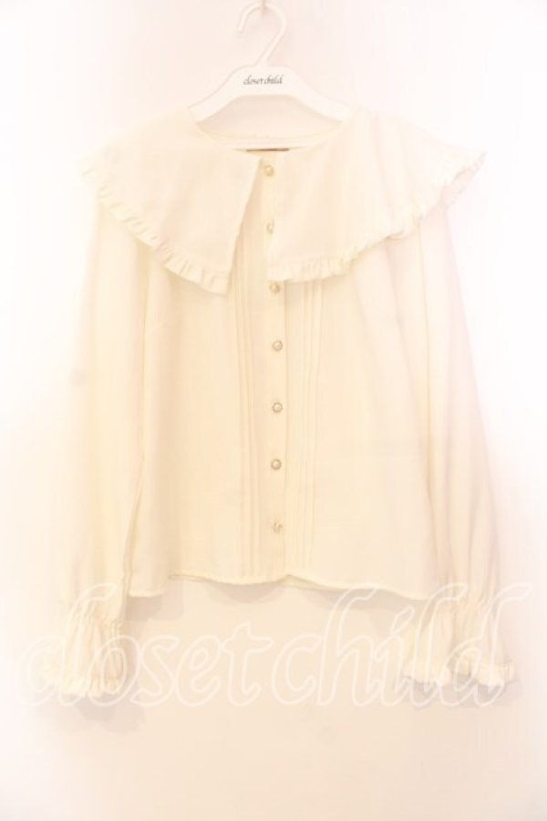 画像1: Amavel / ケープ風襟ブラウス  アイボリー O-25-12-20-045-CA-BL-IG-OS (1)