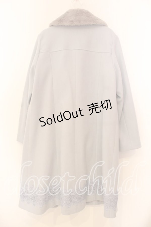 画像3: axes femme / レース使いダッフルコート L ブルー O-25-12-20-053-AX-CO-OW-OS (3)