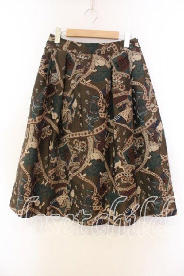 画像1: Jane Marple / タイニーアリスゴブランスカート  ブラウン O-25-12-20-056-JM-SK-IG-OS (1)