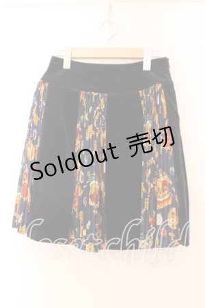 画像: Jane Marple / ロイヤルコレクション切替MIXスカート  ネイビー O-25-12-20-059-JM-SK-IG-OS