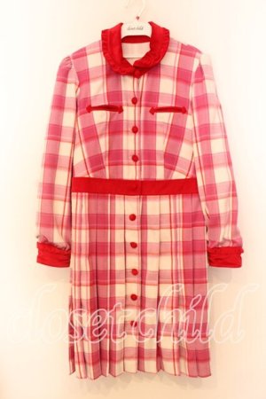 画像: Candy Stripper / RUDE ONE-PIECE ワンピース Ｍ ピンク×レッド O-25-12-20-061-PU-OP-IG-OS