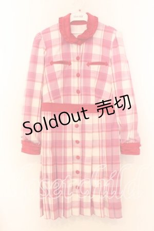 画像: Candy Stripper / RUDE ONE-PIECE ワンピース Ｍ ピンク×レッド O-25-12-20-061-PU-OP-IG-OS