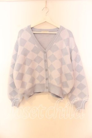 画像: Candy Stripper / VVS KNIT カーディガン 2 サックス×ホワイト O-25-12-20-064-PU-TO-IG-OS