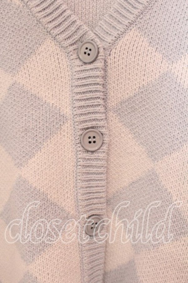 画像2: Candy Stripper / VVS KNIT カーディガン 2 サックス×ホワイト O-25-12-20-064-PU-TO-IG-OS (2)