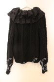 画像3: Candy Stripper / FRILL COLLAR KNIT カーディガン 2 ブラック O-25-12-20-065-PU-TO-IG-OS (3)