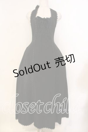 画像: metamorphose / ホルターネックベネシャンロングワンピース  クロ O-25-12-20-009-ME-OP-IG-OS