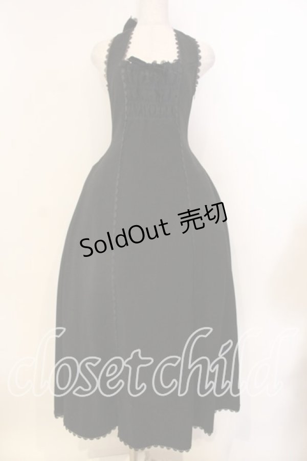 画像1: metamorphose / ホルターネックベネシャンロングワンピース  クロ O-25-12-20-009-ME-OP-IG-OS (1)