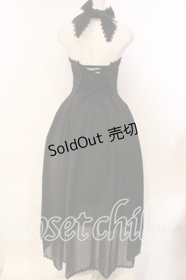 画像4: metamorphose / ホルターネックベネシャンロングワンピース  クロ O-25-12-20-009-ME-OP-IG-OS (4)