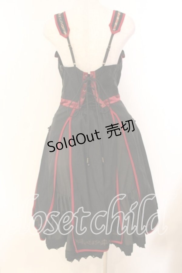 画像5: Ozz oneste / 朱雀刺繍 和チャイナジャンパースカート  ブラック×レッド O-25-12-20-020-OO-OP-OW-OS (5)