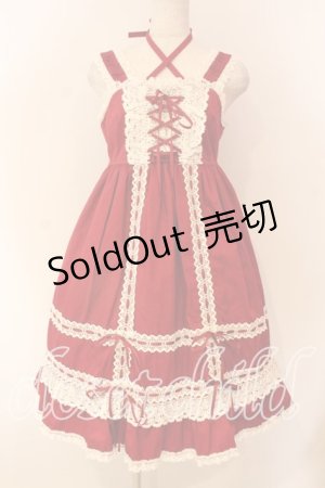 画像: BABY,THE STARS SHINE BRIGHT / ベビードールジャンパースカート  えんじ O-25-12-22-003-BA-OP-OW-OS