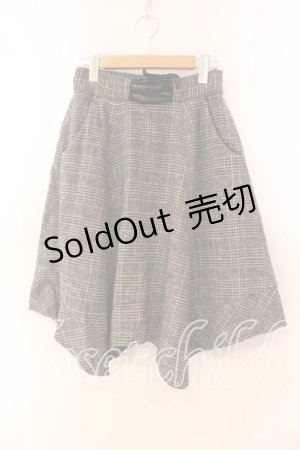 画像: axes femme / チェックフレアスカート M ブラウン O-25-12-22-040-AX-SK-OW-OS