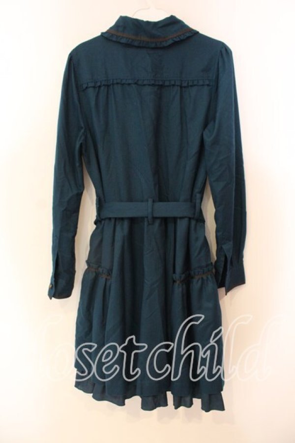 画像2: axes femme / ビスチェ切り替えシャツワンピース M グリーン O-25-12-22-041-AX-OP-OW-OS (2)