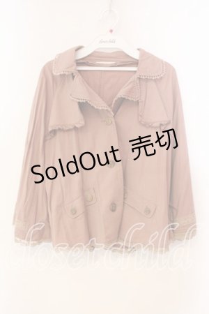 画像: axes femme / 後ろ編み上げポンチョ M ピンク O-25-12-22-043-AX-TO-OW-OS