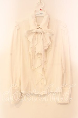 画像: Sheglit / ビショップスリーブジャボブラウス M ホワイト O-25-12-22-047-EL-BL-OW-OS