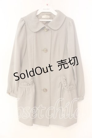 画像: axes femme / 丸襟フリルライトコート M ベージュ O-25-12-22-052-AX-CO-IG-ZT-C044