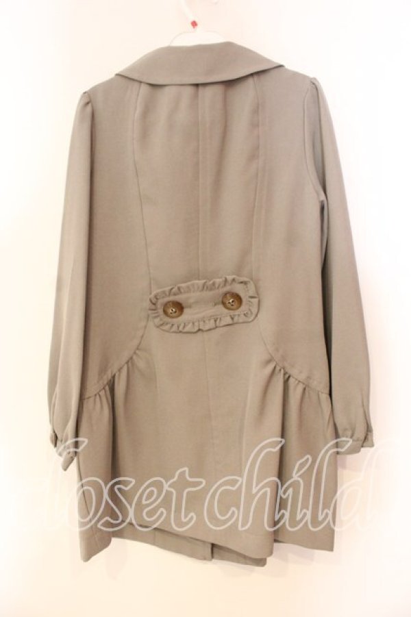 画像2: axes femme / 丸襟フリルライトコート M ベージュ O-25-12-22-052-AX-CO-IG-OS (2)