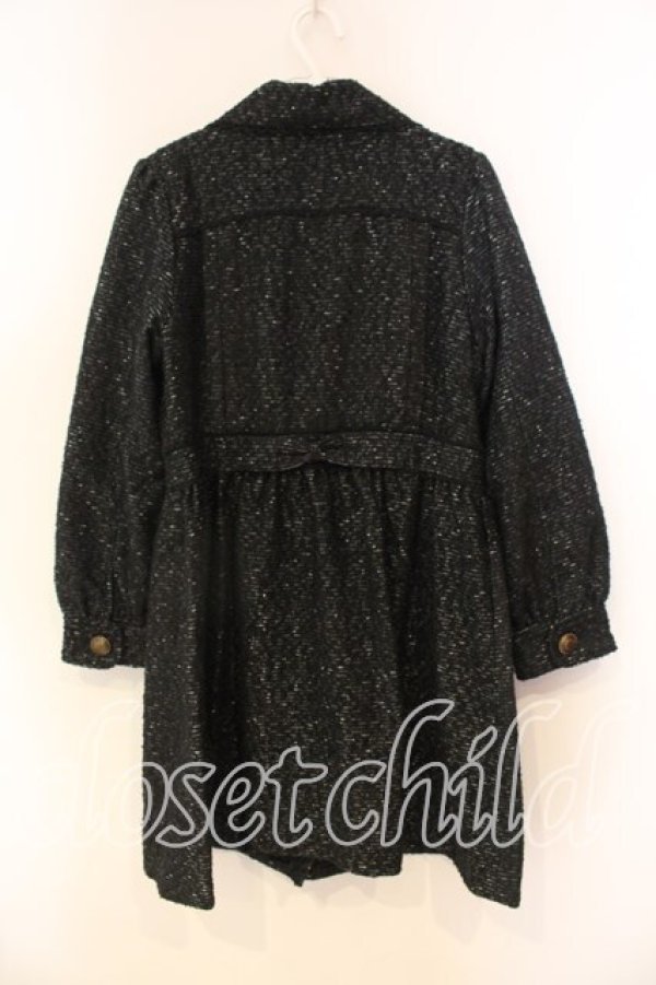 画像2: axes femme / ツイードワンピ風コート M クロ O-25-12-22-053-AX-CO-IG-OS (2)