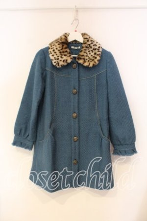 画像: axes femme / ティペット付きロービングコート M ブルー O-25-12-22-055-AX-CO-IG-ZT-C044