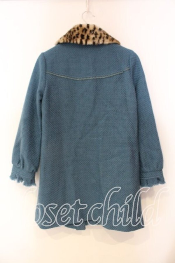 画像2: axes femme / ティペット付きロービングコート M ブルー O-25-12-22-055-AX-CO-IG-OS (2)