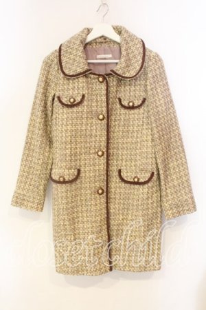 画像: axes femme / ツイードコート  ベージュ O-25-12-22-056-AX-CO-IG-ZT-C044